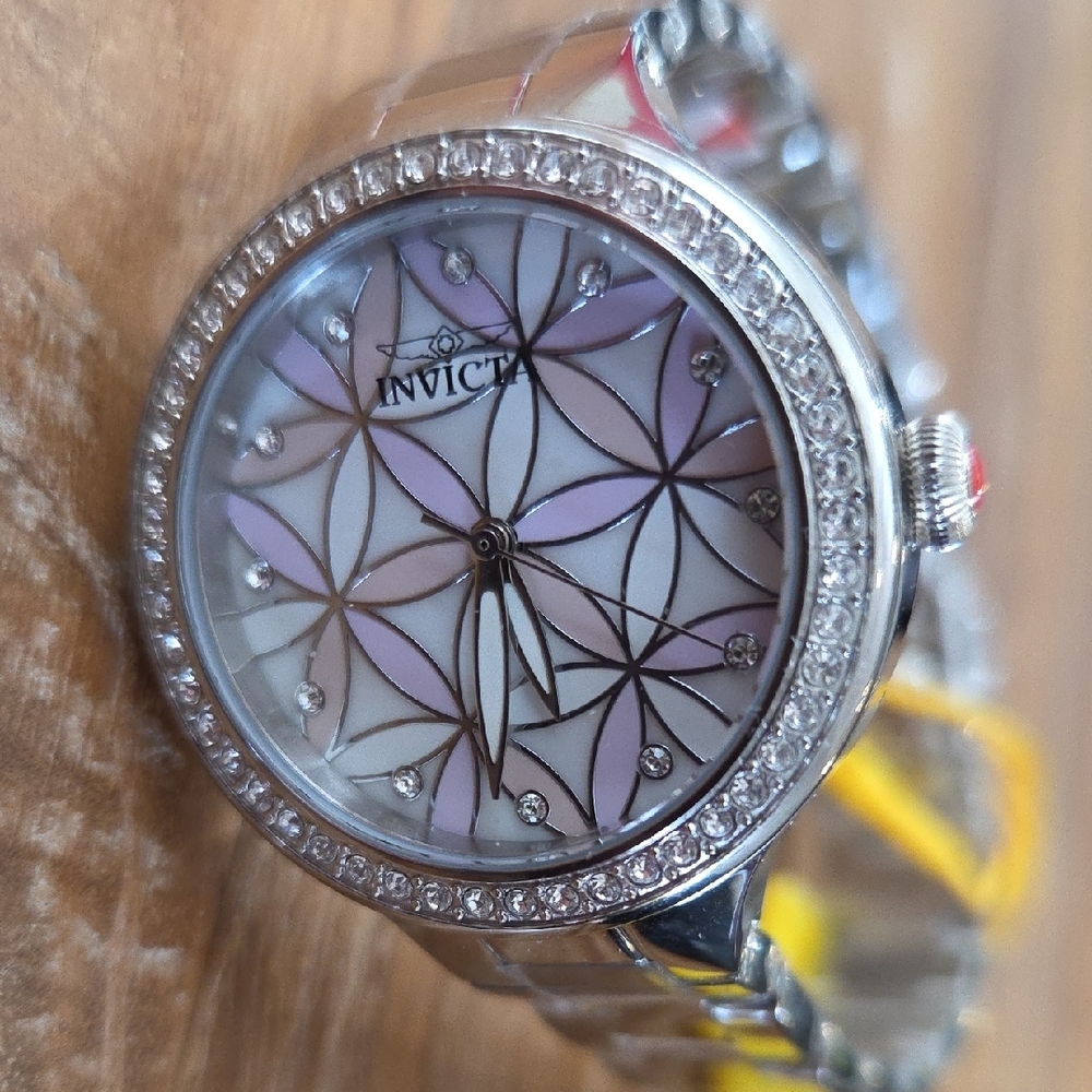 Indigo Women's Silver Watch with Geometric Face - Picture 3 of 8